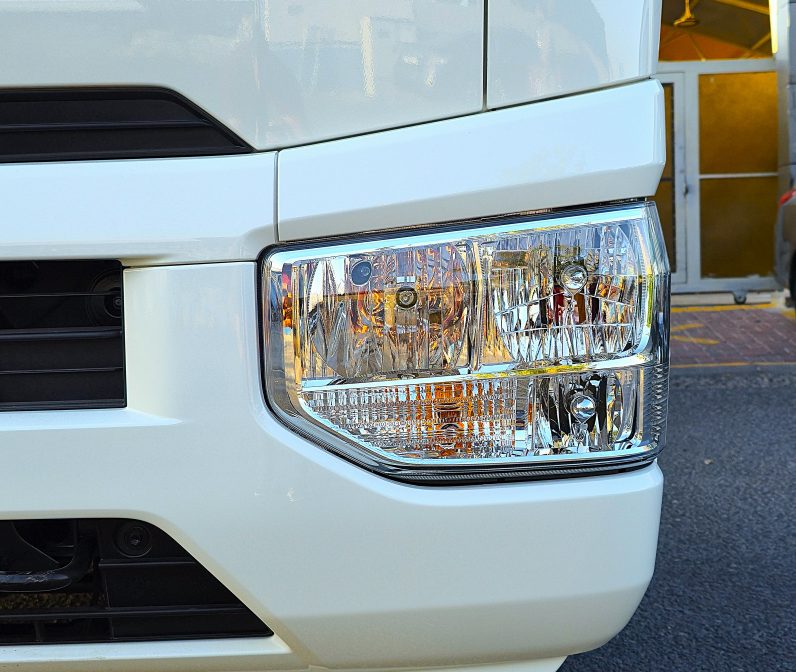 TOYOTA COASTER PETROL 2.7 MT – AUTO DOOR – 23 SEATER – 2 POINT BELT – 2025 MODEL – WHITE 