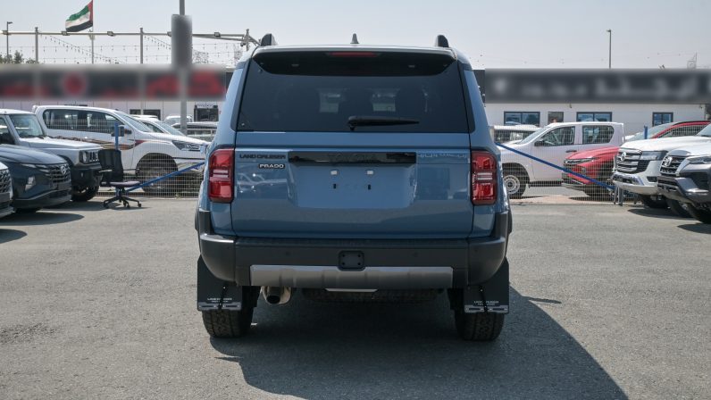 TOYOTA PRADO PETROL 2.4T FIRST EDITION – NO SUNROOF – SMOKE BLUE INSIDE BLACK