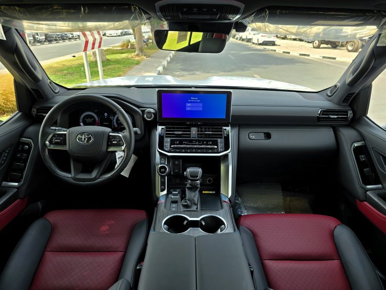 TOYOTA LC300 PETROL 3.5L VXR – Z – RADAR – FULLY LOADED – 2025 MODEL – BLACK INSIDE BLACK/RED – OMANI