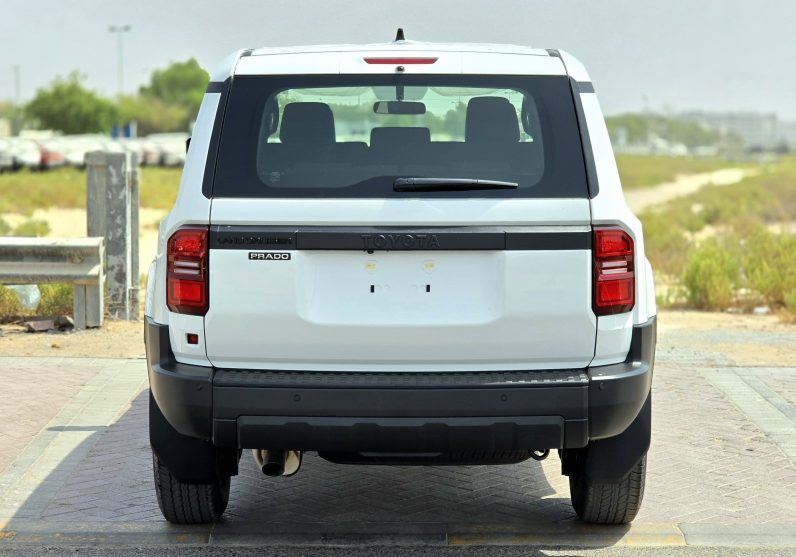 TOYOTA PRADO PETROL 2.4T – URBAN – E – FULLY BASIC – 2025 MODEL – WHITE INSIDE BLACK – OMANI