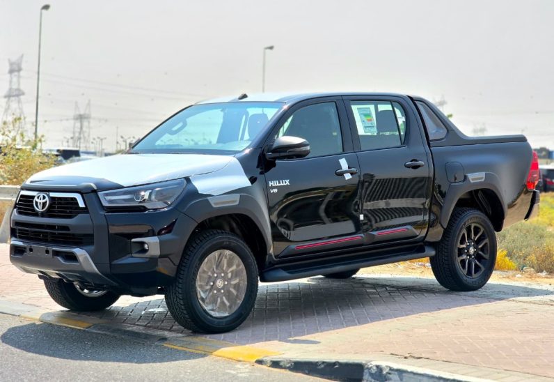 HILUX ADVENTURE PETROL 4.0L – FULL – 2025 MODEL  – BLACK INSIDE BLACK – YEMEN SPECS