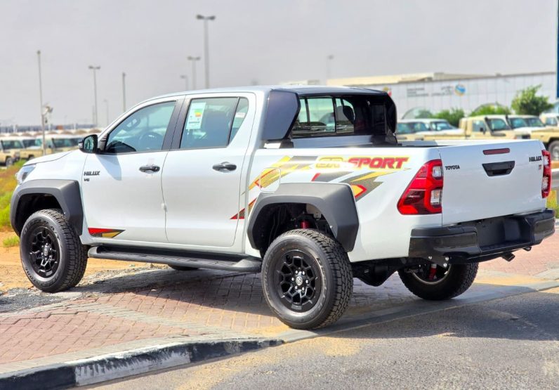 TOYOTA HILUX GR -S PETROL 4.0 – DIGITAL MIRROR – FULL OPTIONS – 2025 MODEL – WHITE INSIDE BLACK – GCC SPECS