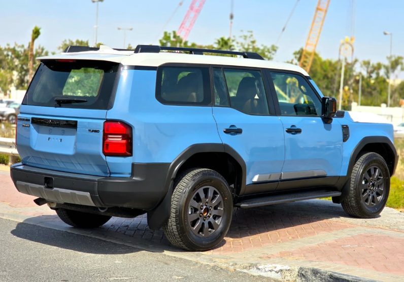 TOYOTA PRADO 2.4T PETROL – ADVENTURE HIGH PACKAGE – MEMORY SEATS – RADAR – HUD – 2025 MODEL – BLUE INSIDE BROWN