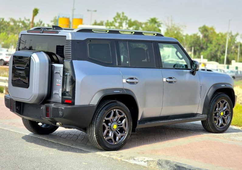 JETOUR T2 PETROL – 2.0L TURBO – 7 GEARS – TRAVEL+  2025 – SILVER INSIDE BEIGE – CHINA