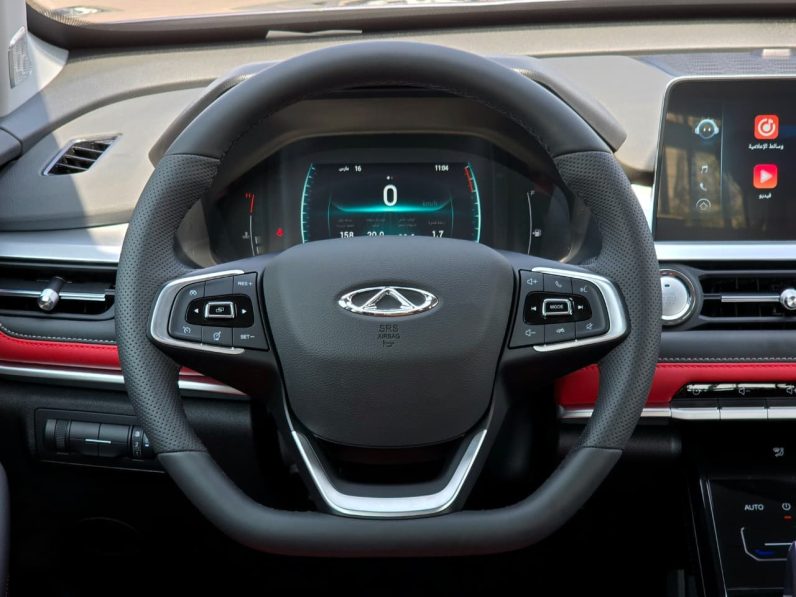 TIGGO 7 CHAMPION – 1.5T – PENORAMA – 360 CAMERA – LEATHER – DRIVER POWER SEAT – ALLOY WHEEL – GCC – 2026 MODEL – GRAY INSIDE RED – GCC SPECS