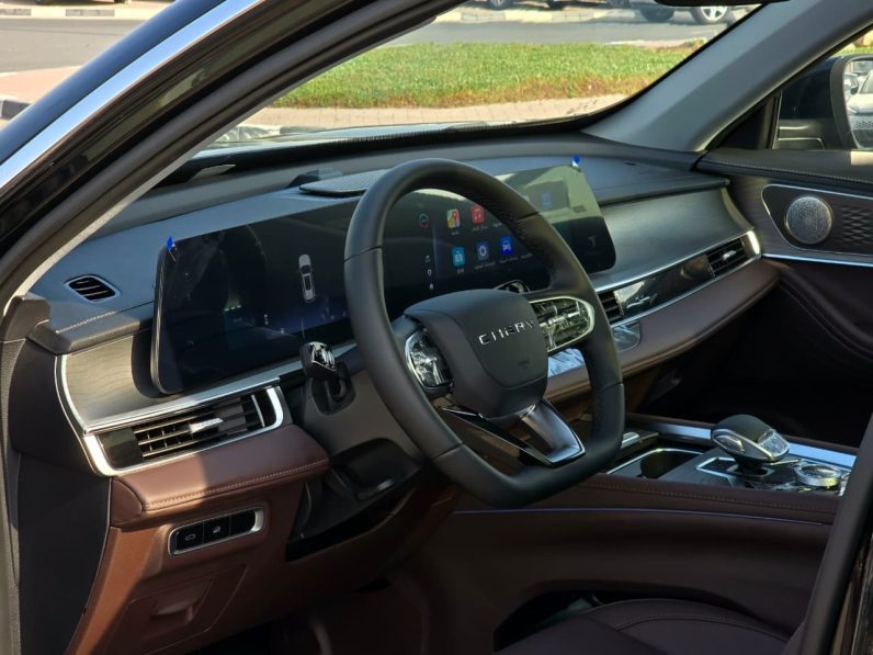 CHERY TIGGO 8 PRO MAX – 1.6L – LUXURY – MEMORY SEAT – PANORAMA – FULLY LOADED – 2025 MODEL – BLACK INSIDE DARK BROWN – GCC SPES