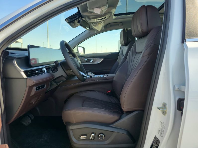 CHERY TIGGO 8 PRO MAX – 1.6L – LUXURY – MEMORY SEAT – PANORAMA – FULLY LOADED – 2025 MODEL – WHITE INSIDE DARK BROWN – GCC SPECS