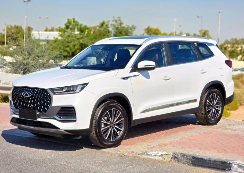 CHERY TIGGO 8 PRO MAX – 1.6L – LUXURY – MEMORY SEAT – PANORAMA – FULLY LOADED – 2025 MODEL – WHITE INSIDE DARK BROWN – GCC SPECS