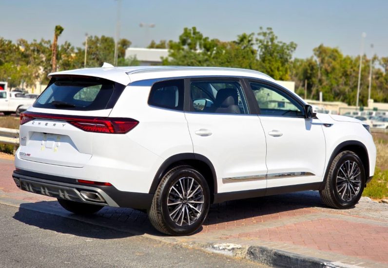 CHERY TIGGO 8 PRO MAX – 1.6L – LUXURY – MEMORY SEAT – PANORAMA – FULLY LOADED – 2025 MODEL – WHITE INSIDE DARK BROWN – GCC SPECS